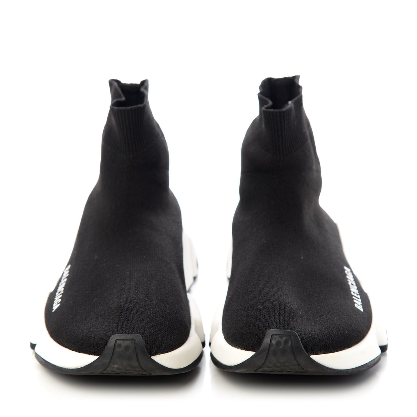 Neoprene Knit Womens Speed Sneakers 36 Black White