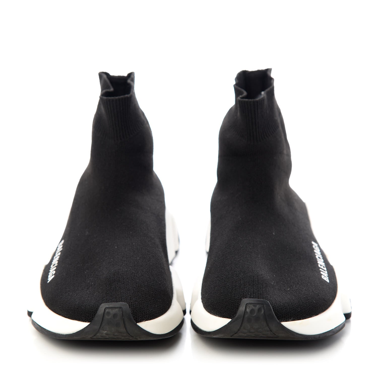 Balenciaga Neoprene Knit Womens Speed Sneakers 36 Black White 2 of 9