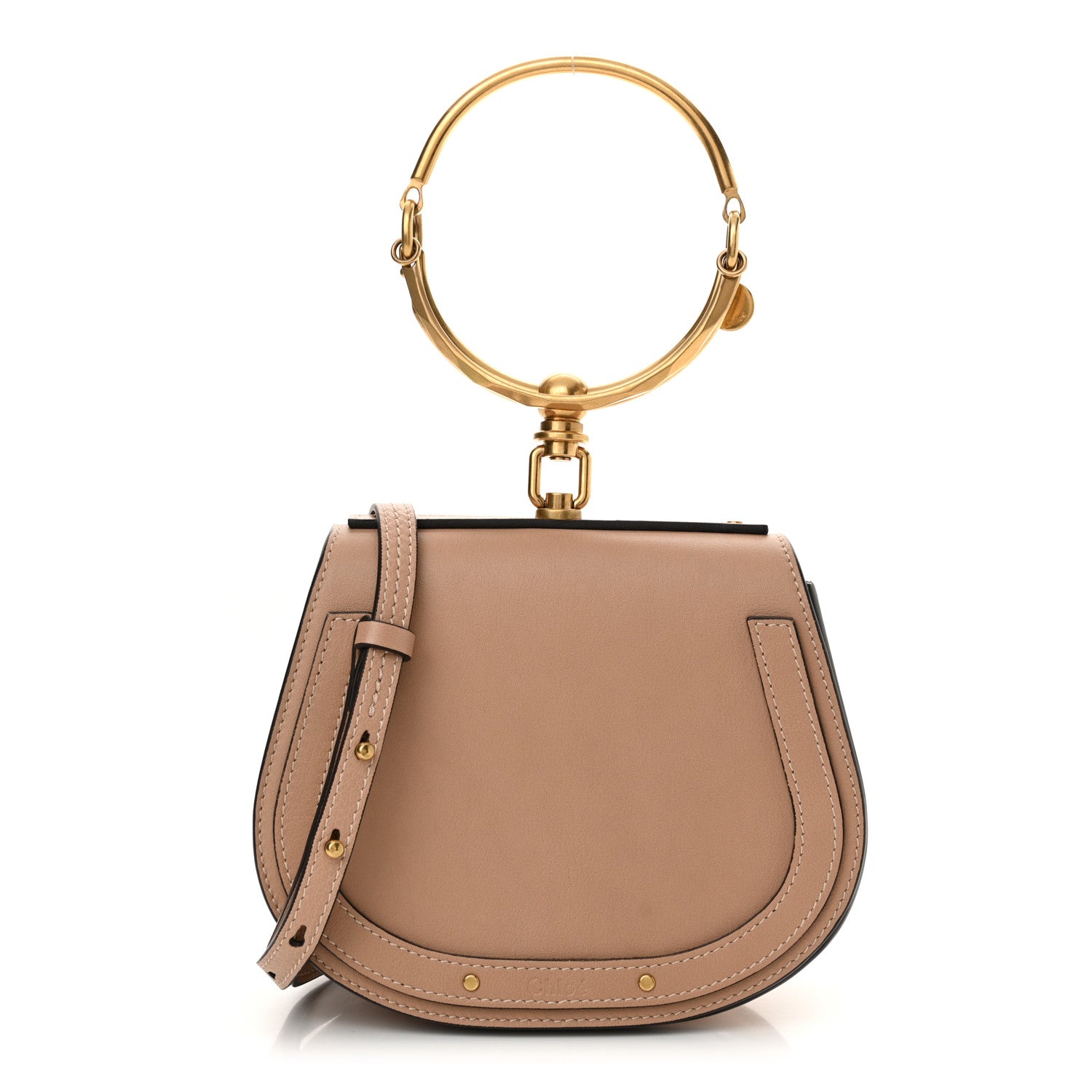 Chloe Calfskin Suede Small Nile Bracelet Bag Biscotti Beige 1 of 11