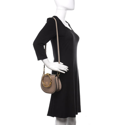 Chloe Calfskin Suede Small Nile Bracelet Bag Motty Grey 2 of 10