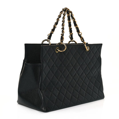 Chanel Caviar Quilted Grand Timeless Tote GTT Black 3 of 15