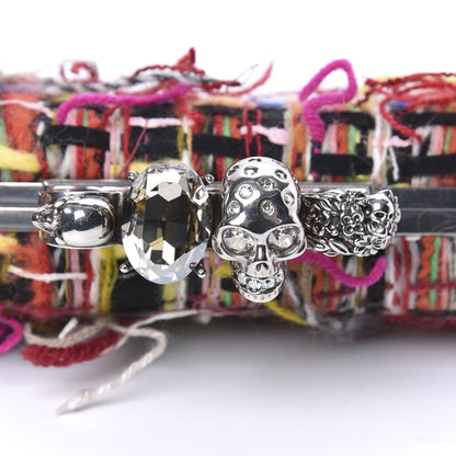 Alexander McQueen Tweed Wishing Tree Skull Knuckle Box Clutch Multicolor 8 of 10