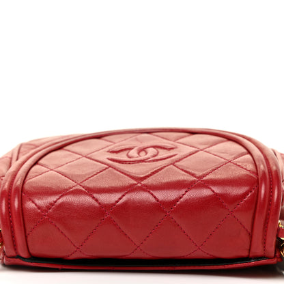 Chanel Lambskin Quilted Flap Tassel Camera Bag Red 20 of 21