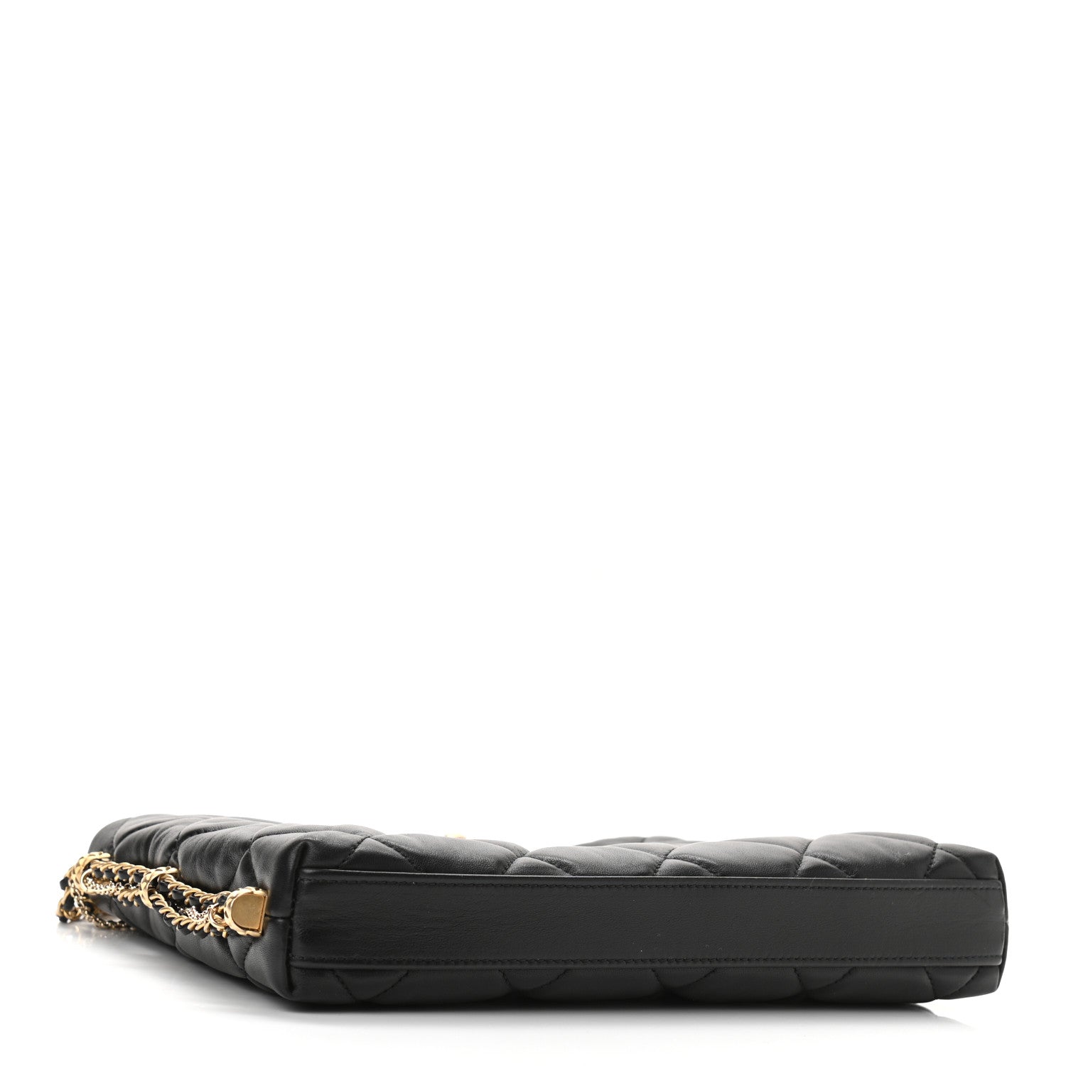Chanel Lambskin Quilted Crush on Chains Hobo Black 4 of 8