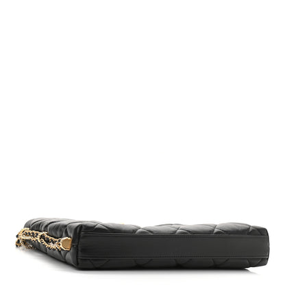 Chanel Lambskin Quilted Crush on Chains Hobo Black 4 of 8