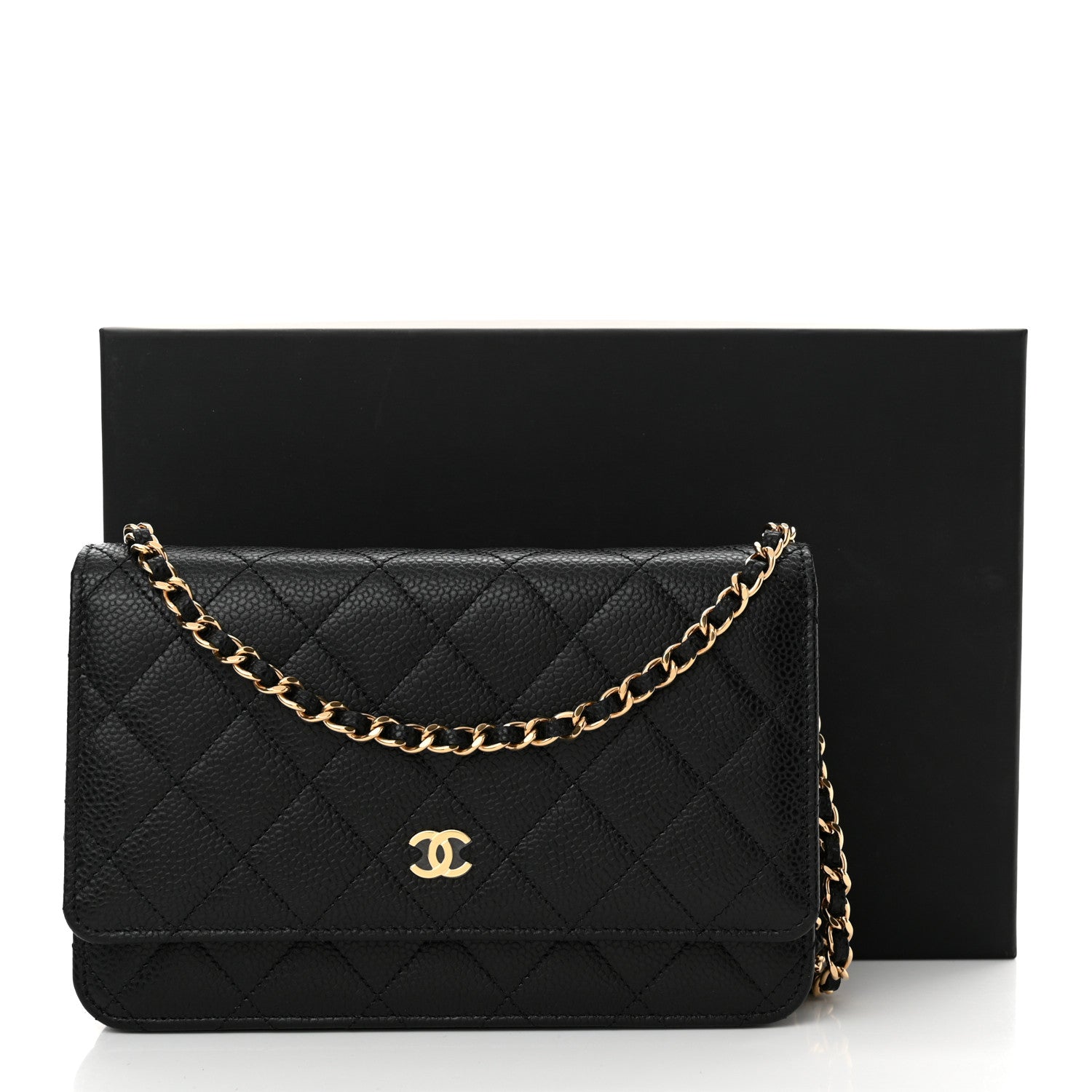 Chanel Caviar Quilted Wallet on Chain WOC Black 12 of 12