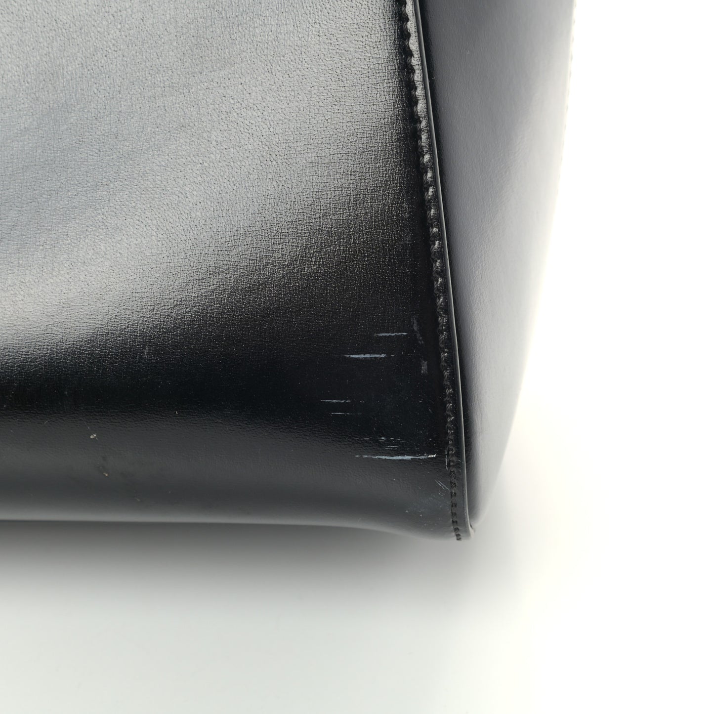 Shiny Lord Calfskin Small Antigona Black