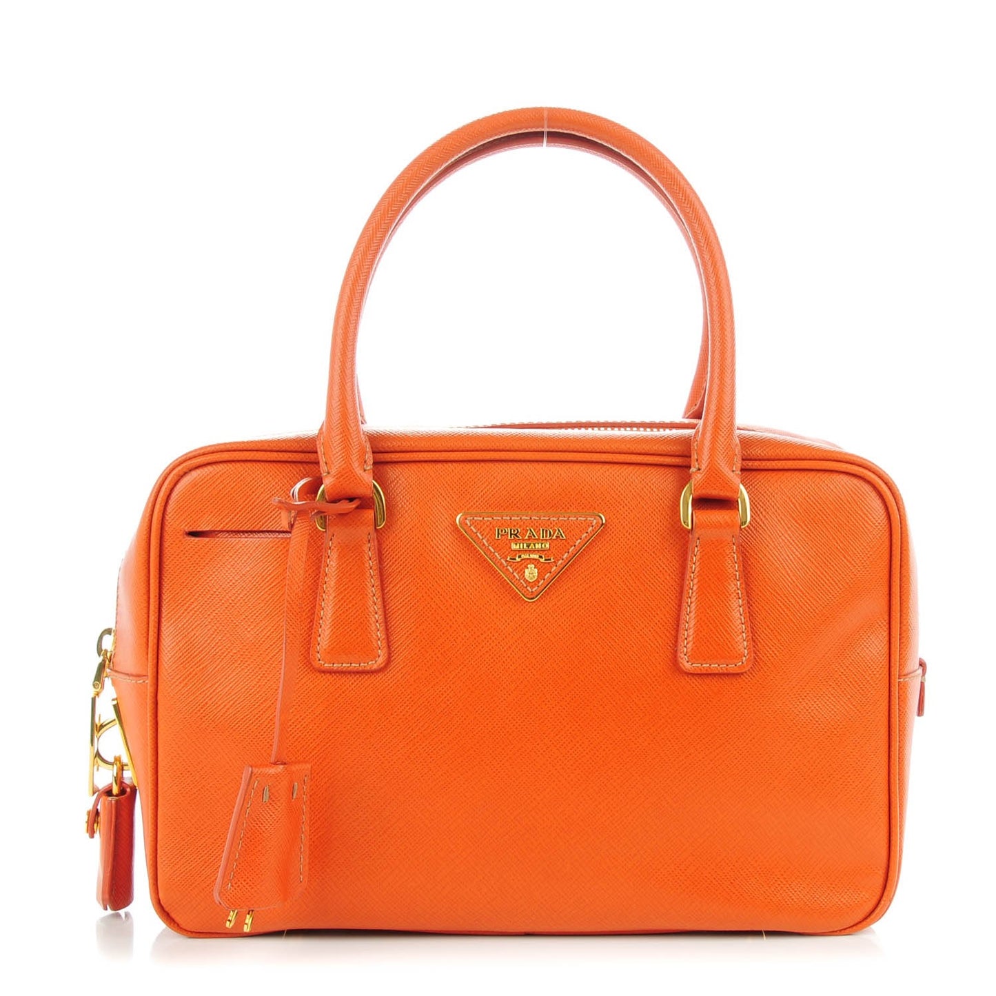 Saffiano Lux Petite Bowler Papaya