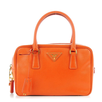 Prada Saffiano Lux Petite Bowler Papaya 1 of 8