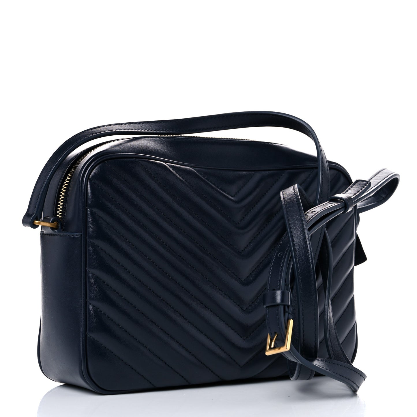 Calfskin Matelasse Monogram Lou Camera Bag Deep Marine