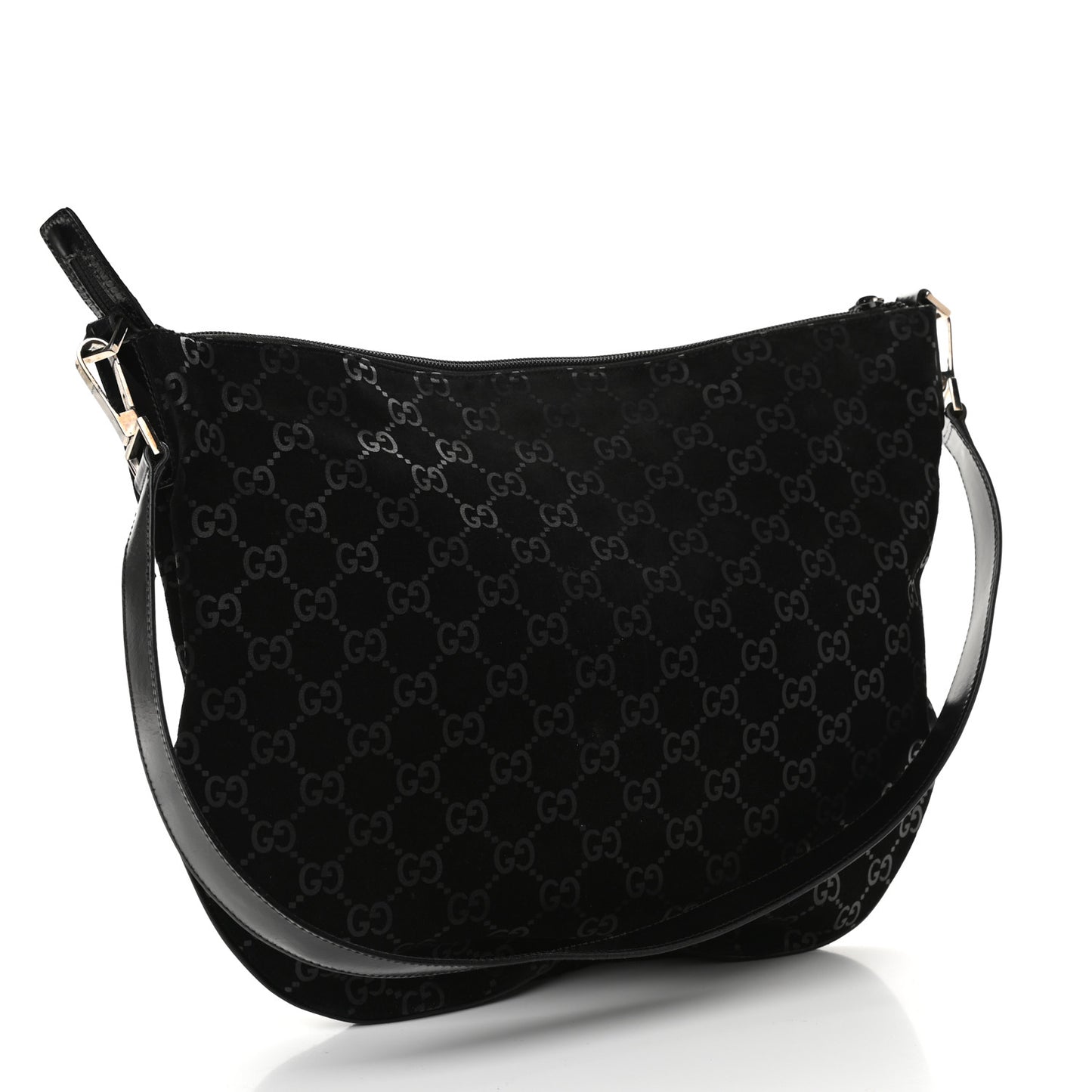 Suede Guccissima Hobo Black