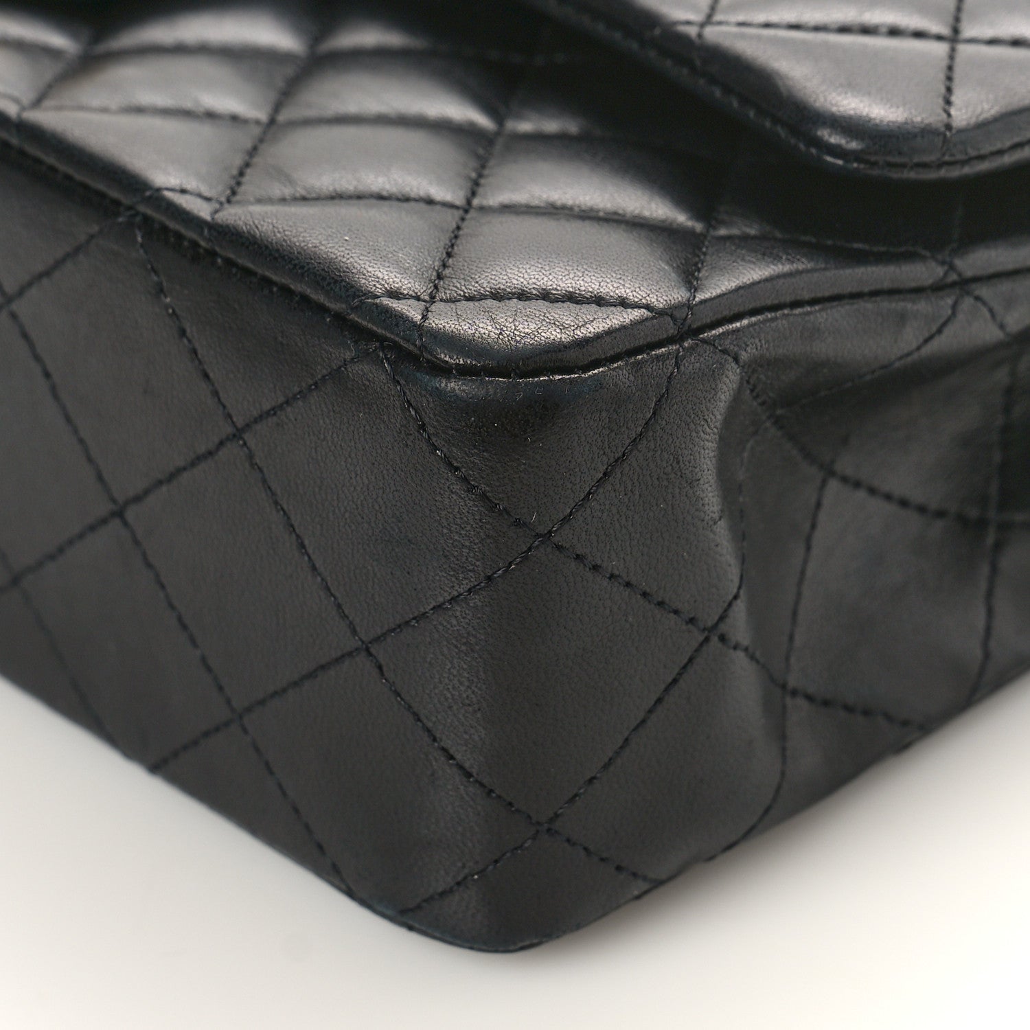 Chanel Lambskin Quilted Medium Double Flap Black 9 of 13