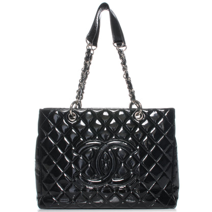 Chanel Patent Grand Shopping Tote GST Black 1 of 7