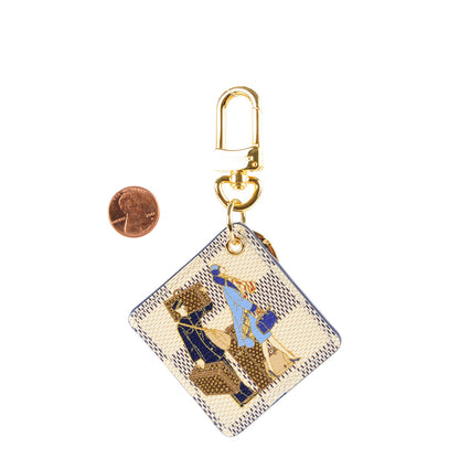 Louis Vuitton Damier Azur Illustre Groom Key Holder 2 of 6