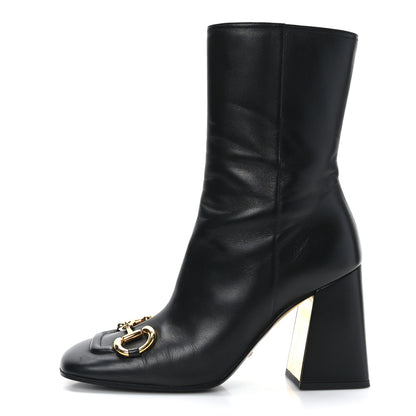 Gucci Nappa Horsebit Ankle Boots 39.5 Black 1 of 7