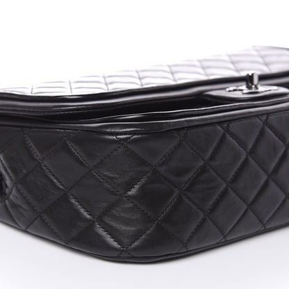 Chanel Patent Quilted Jumbo Classic Twist Flap Bag Black 8 of 10