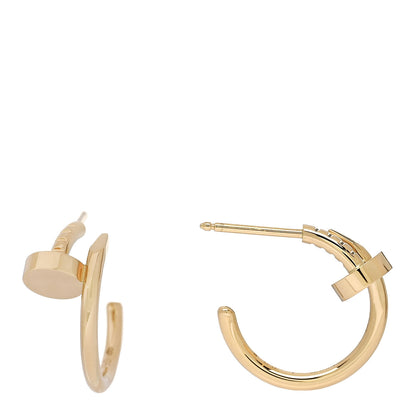 Cartier 18K Yellow Gold Juste Un Clou Hoop Earrings 1 of 6
