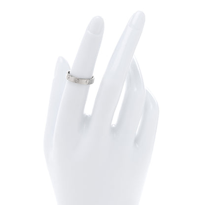 Cartier 18K White Gold 3.5mm LOVE Wedding Band Ring 51 5.75 2 of 4