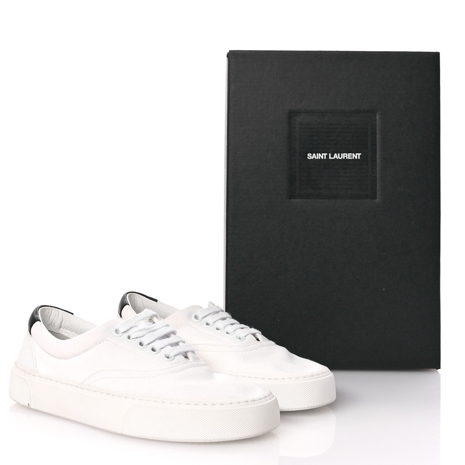 Saint Laurent Canvas Venice Sneakers 36.5 White 8 of 8