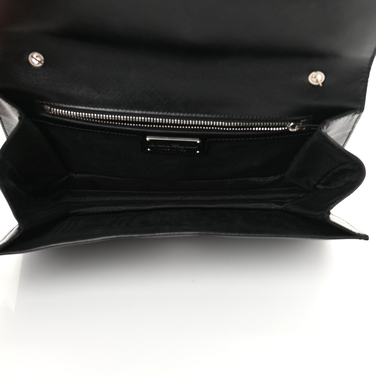 Printed Calfskin Vara Bow Chain Flap Crossbody Black