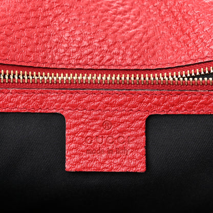 Gucci Pebbled Calfskin Web Blondie Hobo Red 6 of 15