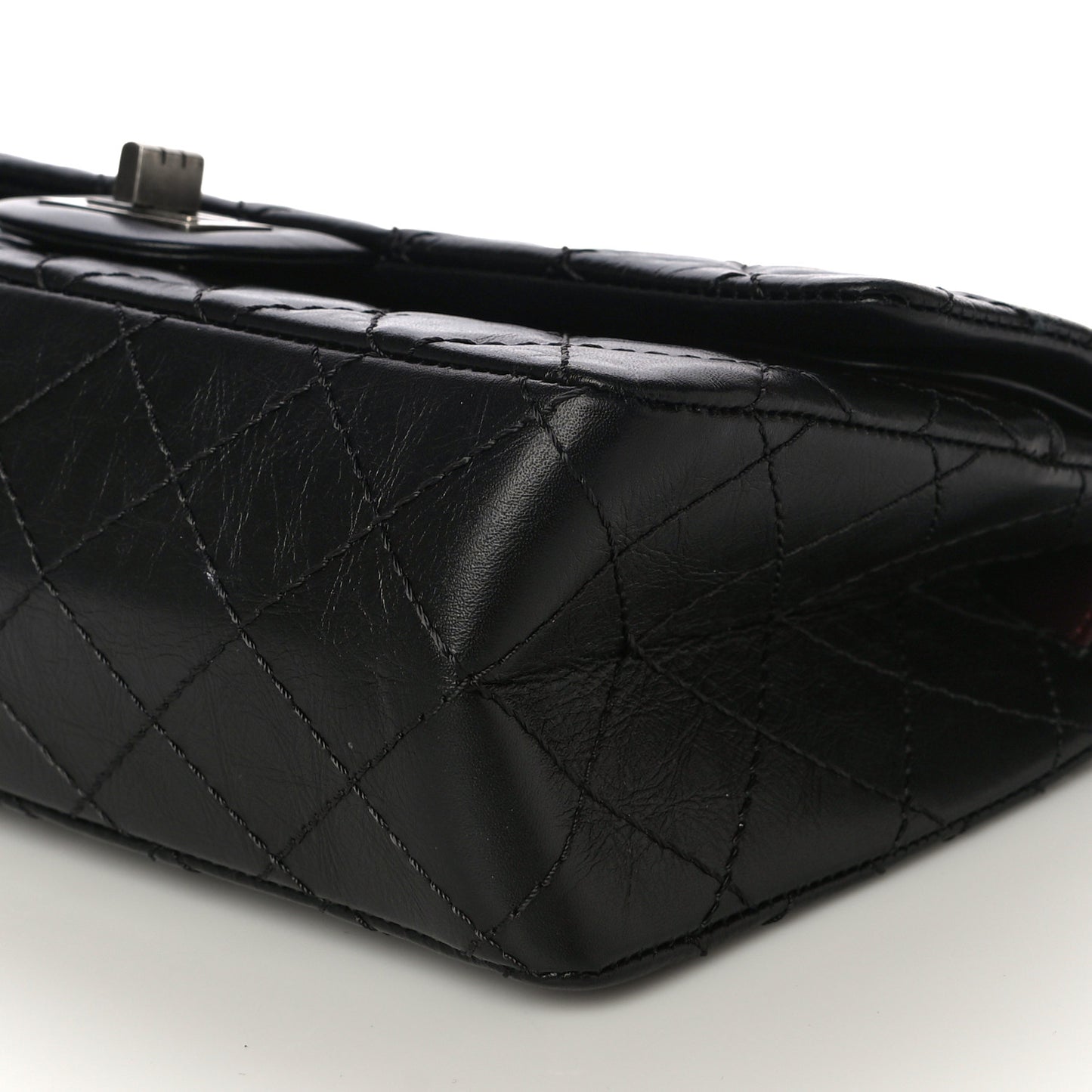 Aged Calfskin Quilted 2.55 Reissue 225 Flap Black