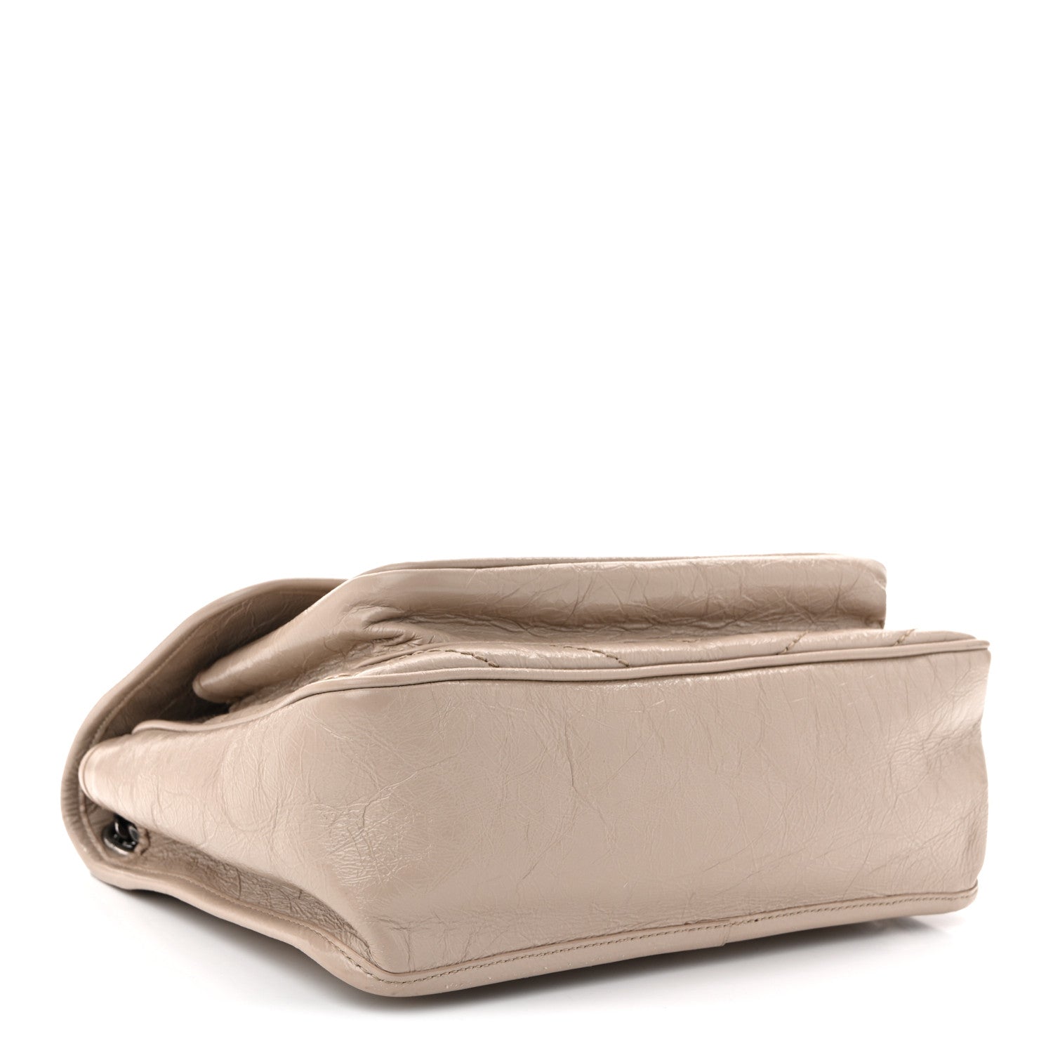 Saint Laurent Crinkled Calfskin Matelasse Monogram Medium Niki Chain Satchel Light Natural 4 of 10