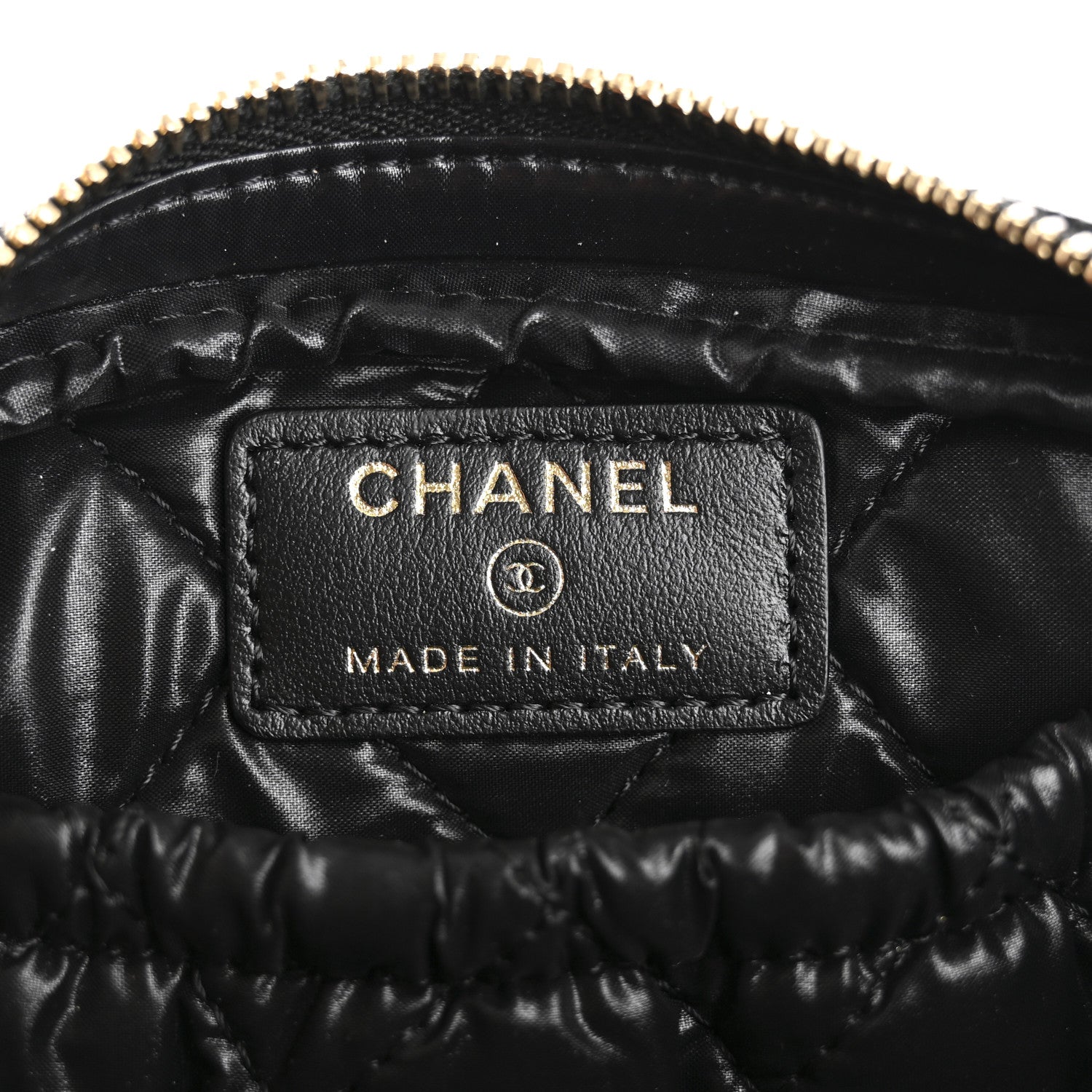 Chanel Caviar Quilted Small Curvy Pouch Cosmetic Case Black 6 of 7