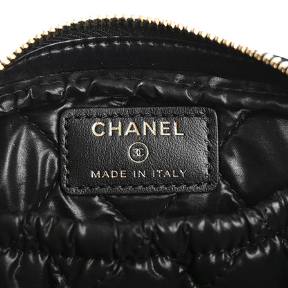 Chanel Caviar Quilted Small Curvy Pouch Cosmetic Case Black 6 of 7