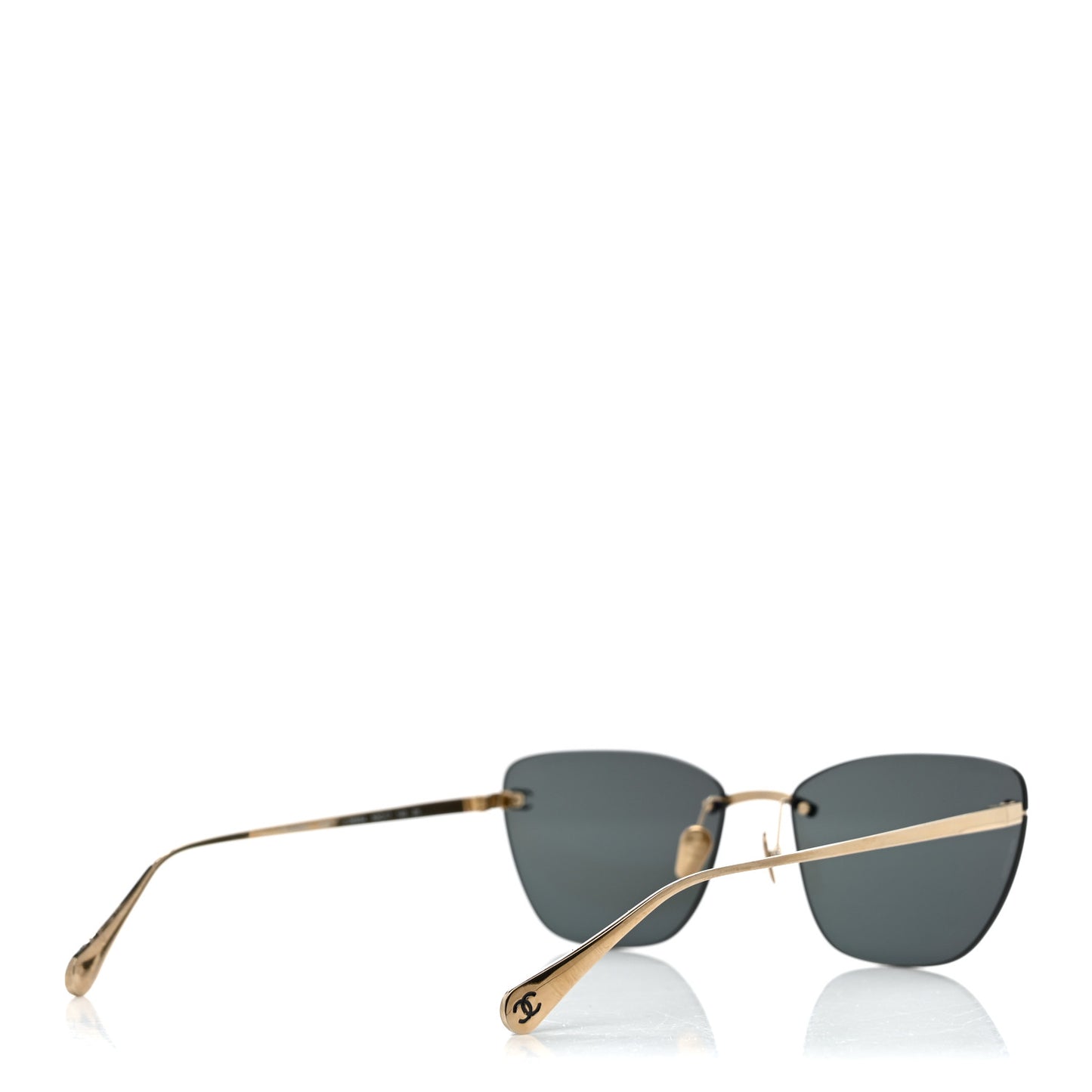 Titanium Cat Eye CC Sunglasses 4286-T Light Gold