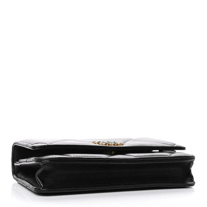 Chanel Lambskin Quilted Chanel 19 Wallet On Chain WOC Black 3 of 5