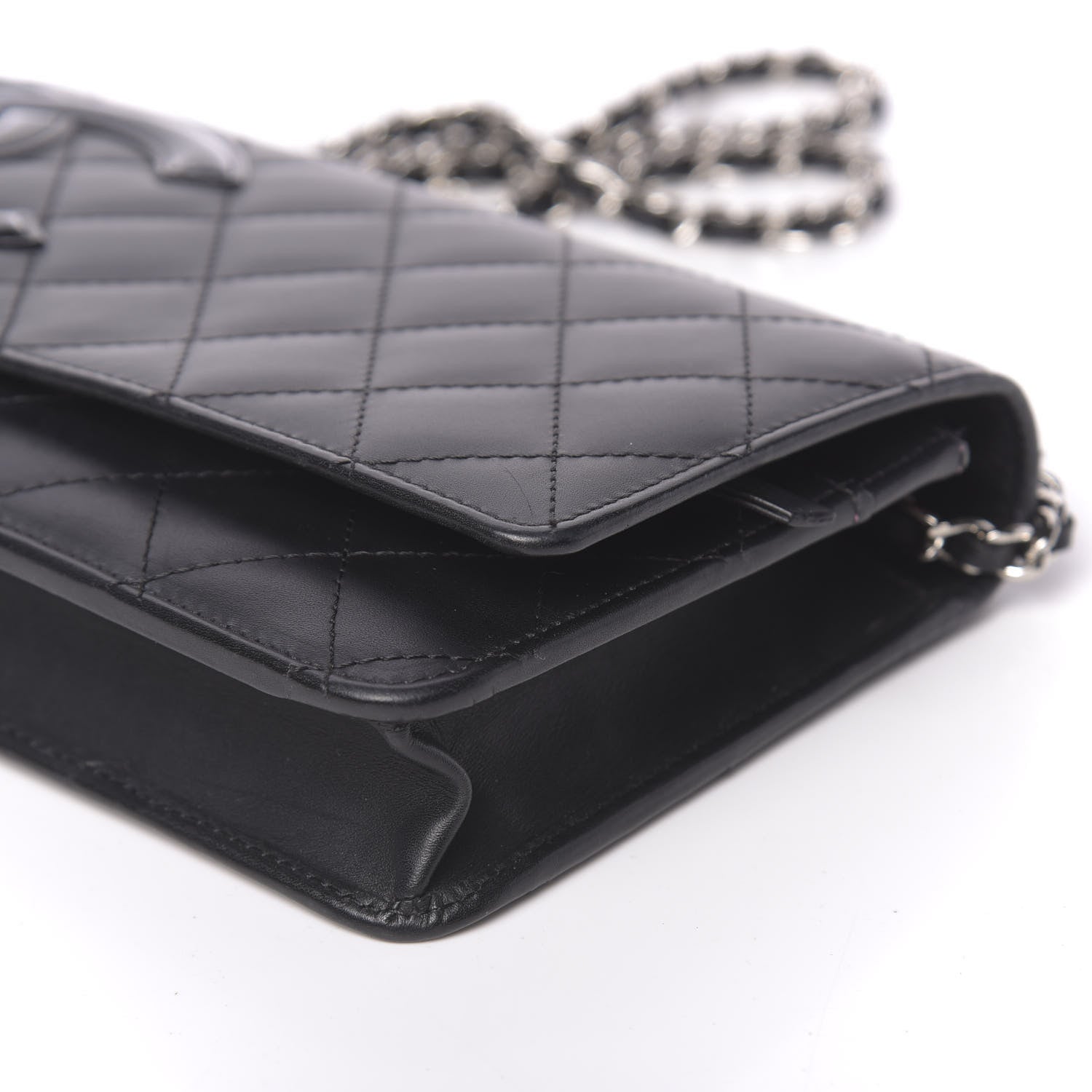 Chanel Calfskin Quilted Cambon Wallet On Chain WOC Black 13 of 23