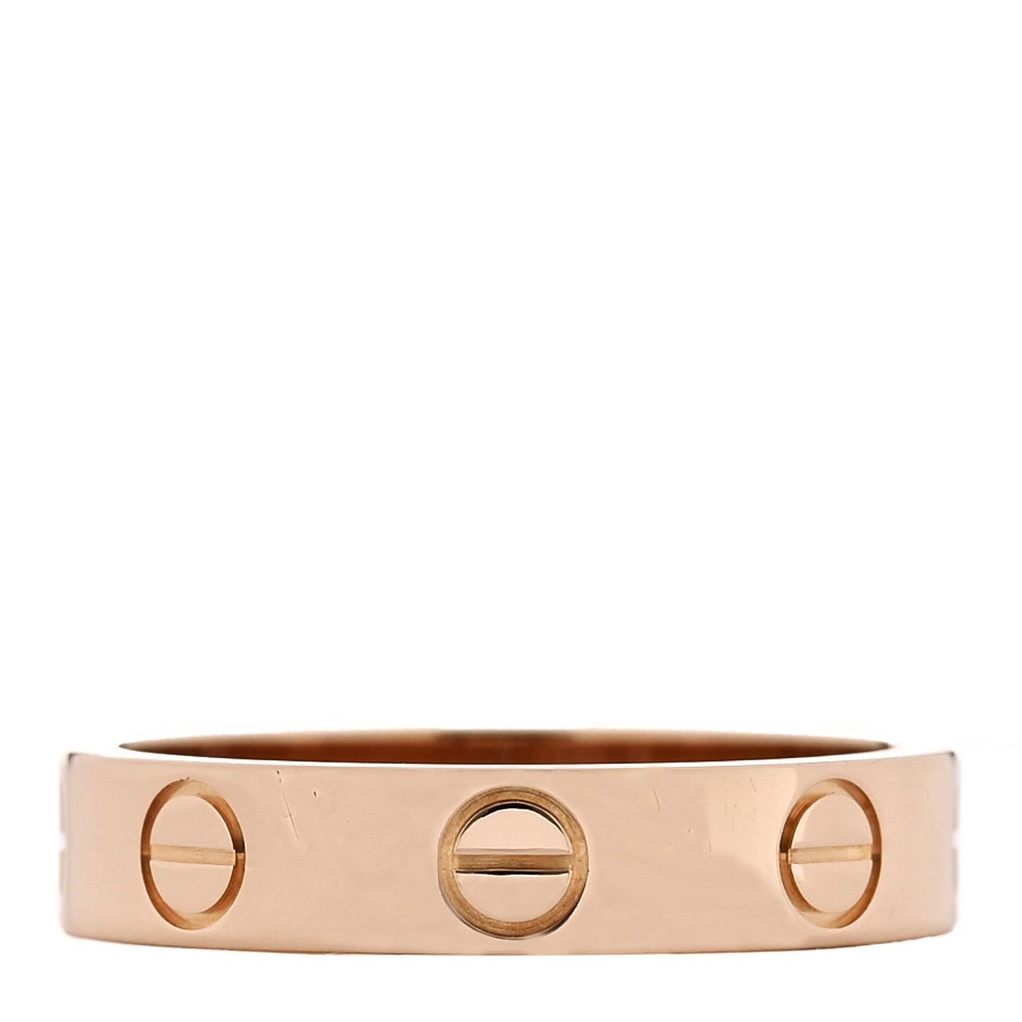 18K Pink Gold 3.5mm LOVE Wedding Band Ring 48 4.5