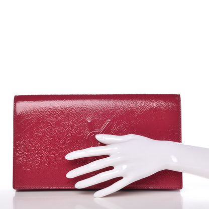 Saint Laurent Textured Patent Large Belle De Jour Clutch Fuchsia 2 of 9
