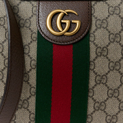 Gucci GG Supreme Monogram Web Small Ophidia Half Moon Hobo Brown 9 of 12