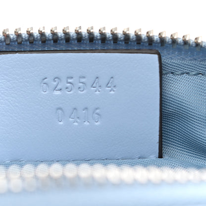 Gucci Calfskin Matelasse GG Marmont Pouch Cosmetic Case Porcelain Light Blue 7 of 7