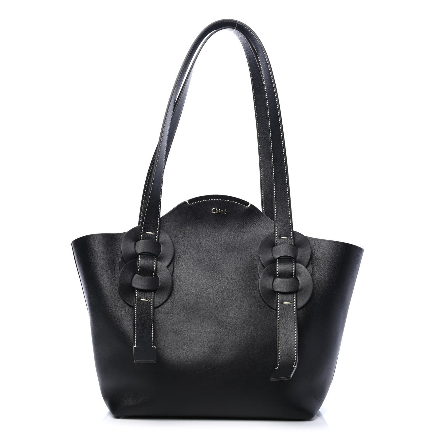 Small Grain Smooth Calfskin Medium Darryl Tote Black