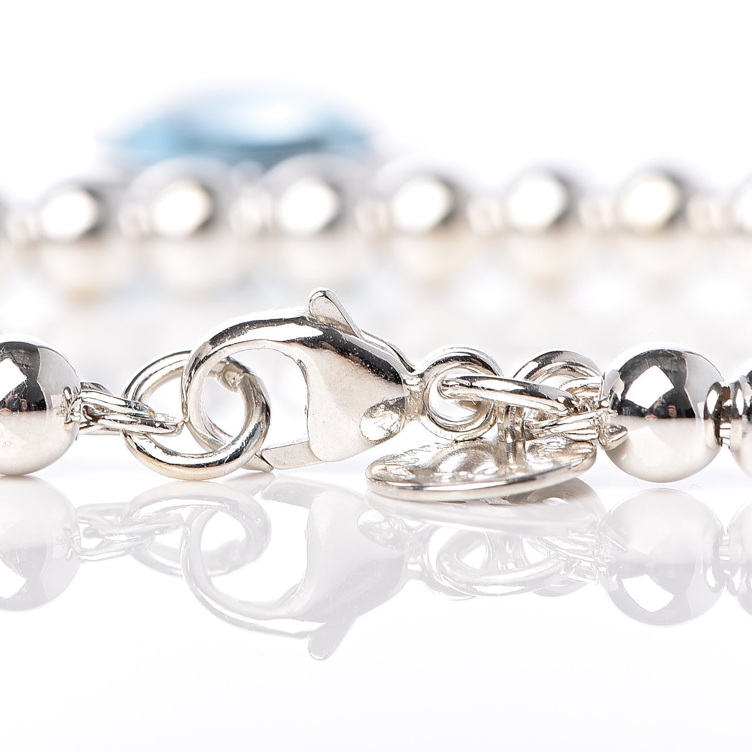 Tiffany Sterling Silver Blue Topaz Paloma's Sugar Stacks Beaded Bracelet 4 of 5