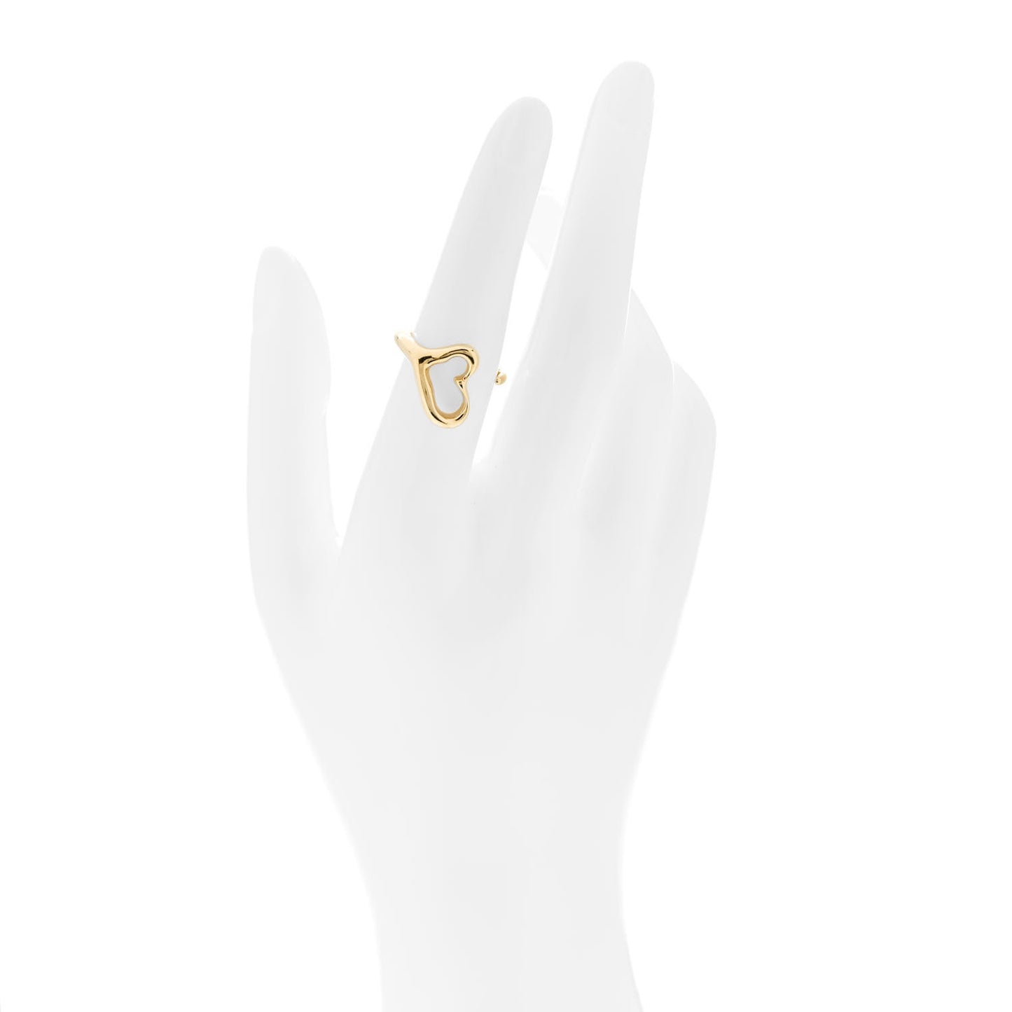 18K Yellow Gold Medium Elsa Peretti Open Heart Ring 52 6