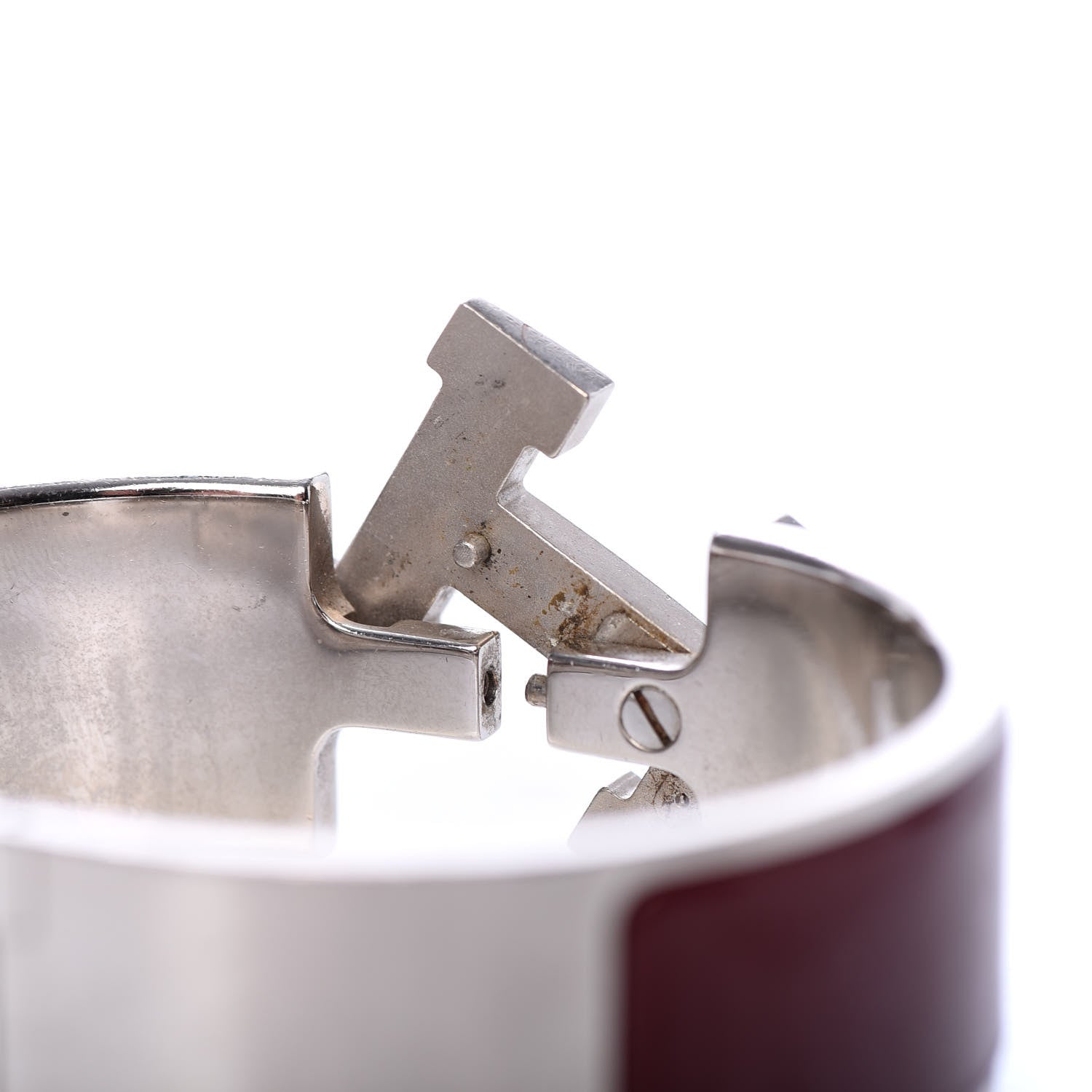Hermes Enamel Wide Clic Clac H Bracelet PM Rouge H 5 of 5