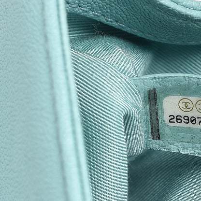 Chanel Caviar Quilted Small Boy Flap Light Blue 7 of 9