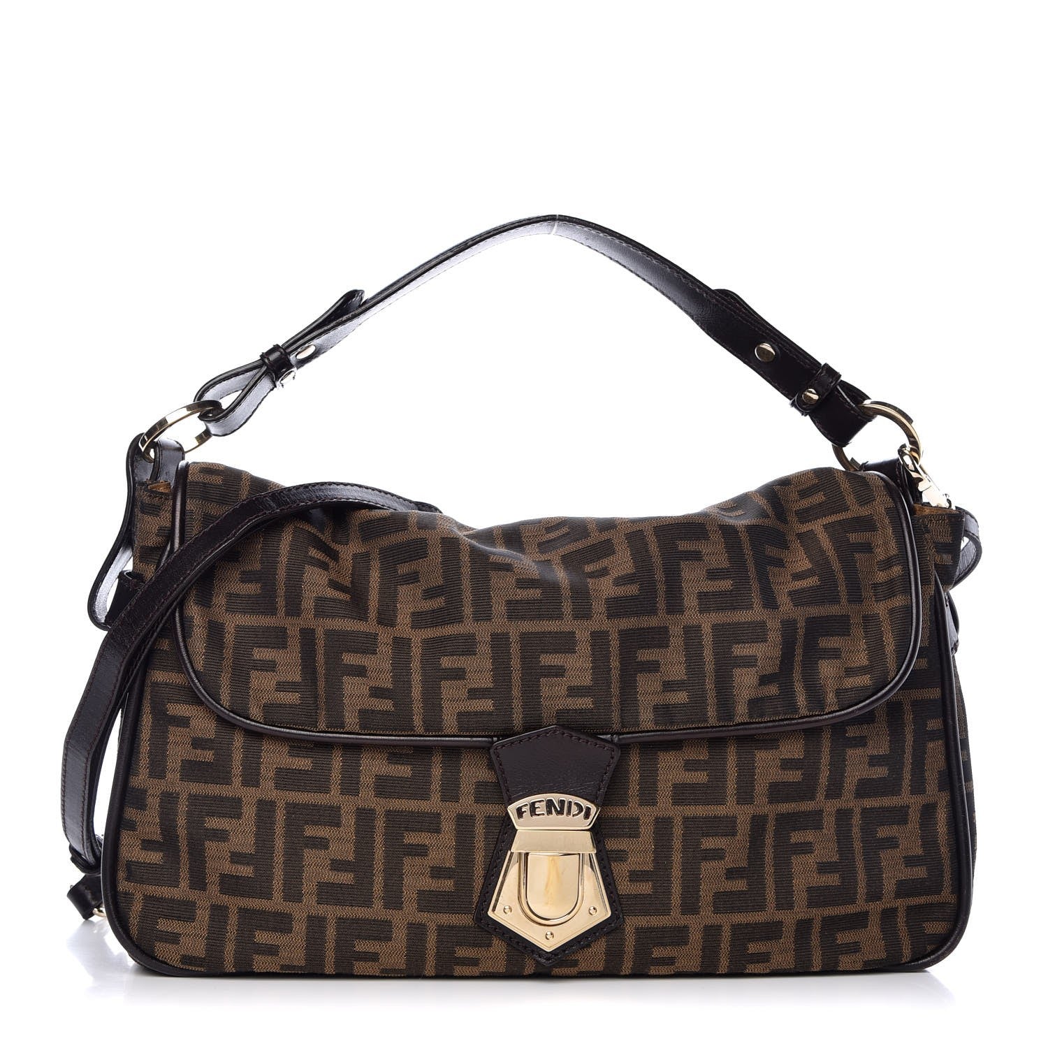 Fendi Zucca Fly Shoulder Bag Tobacco 1 of 14
