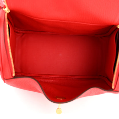 Hermes Taurillon Clemence Lindy 26 Rouge De Coeur 5 of 13