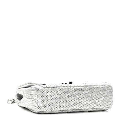 Chanel Perforated Metallic Lambskin Small CC Medals Flap Silver 4 of 10