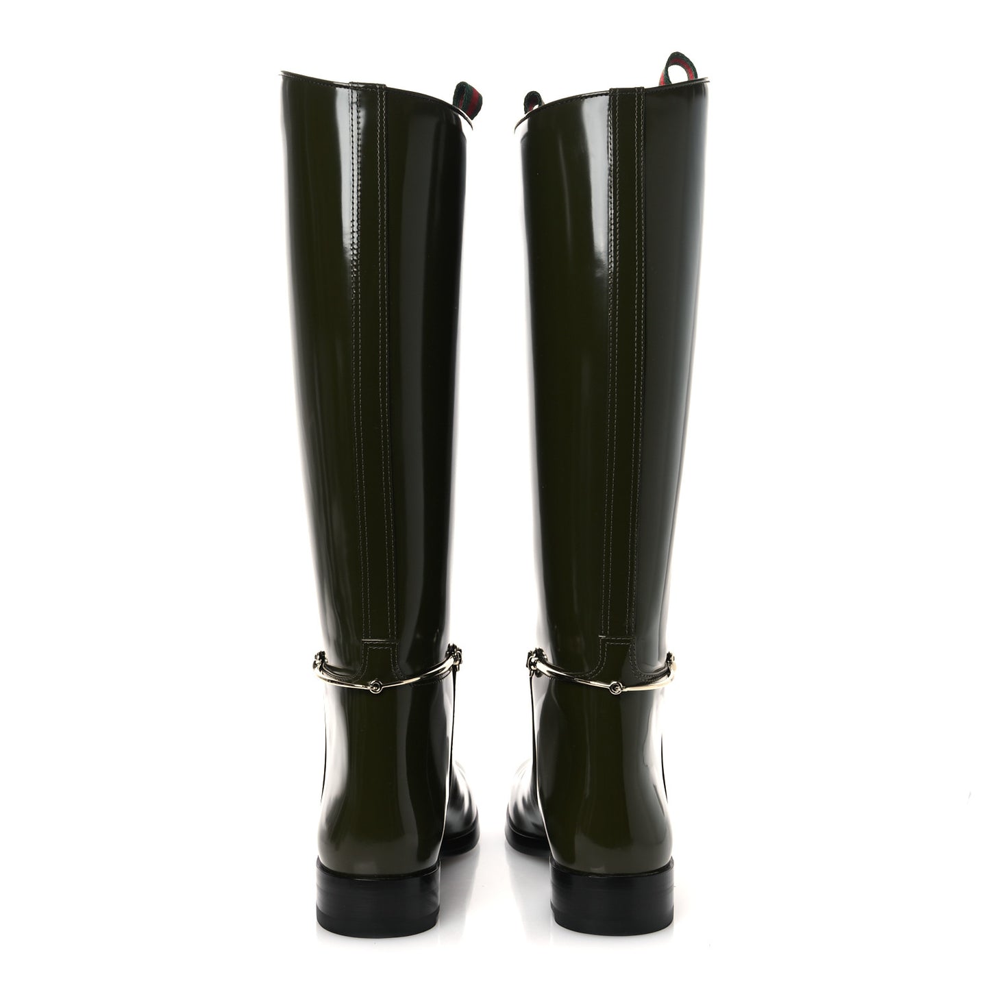 Brushed Calfskin Michelangelo Slim Horsebit Riding Boots 39 Luscious Green