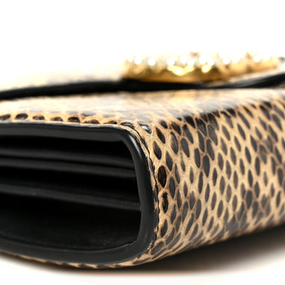 Gucci Snakeskin Pearly GG Marmont Chain Wallet Roccia 9 of 10