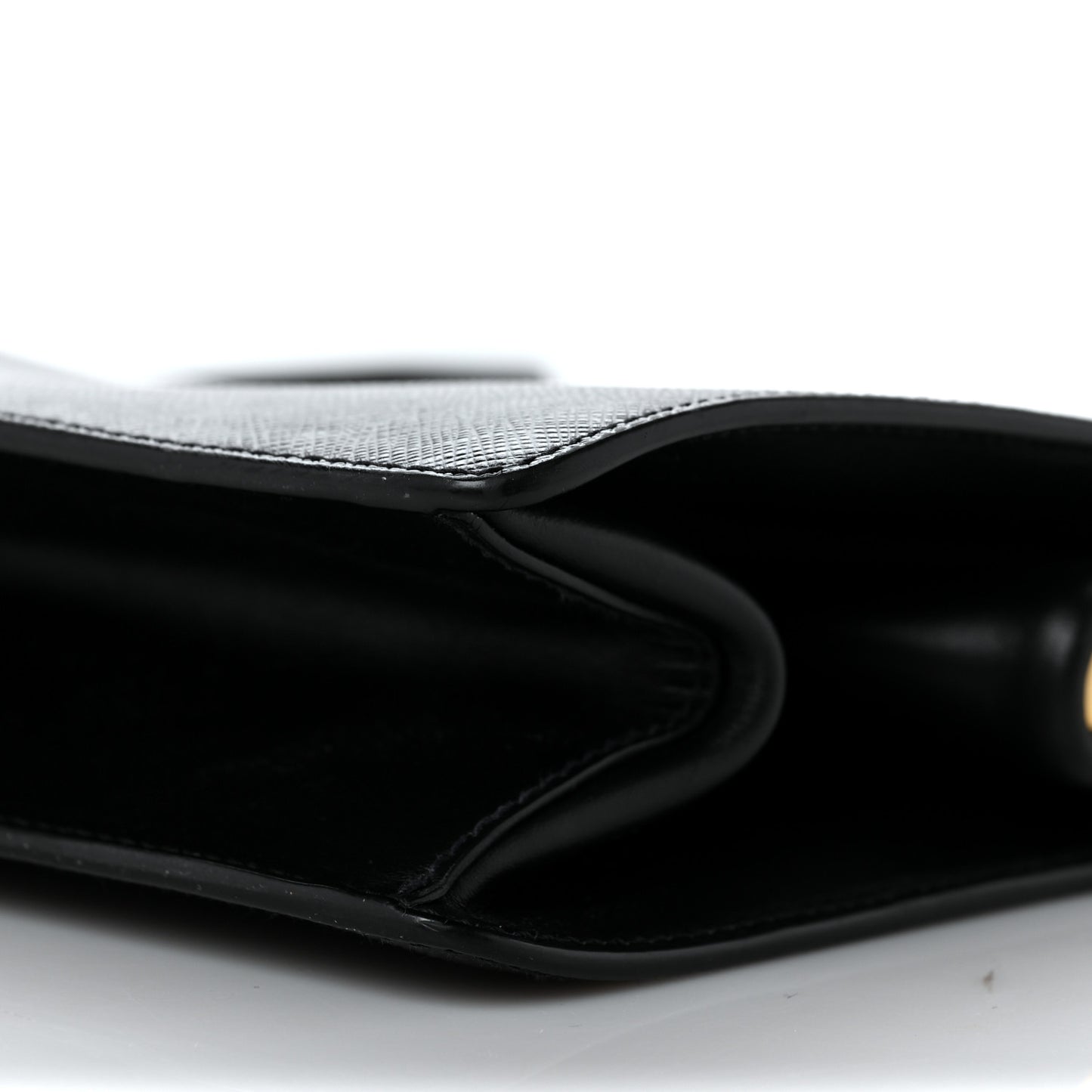 Saffiano City Calfskin Light Frame Bag Black