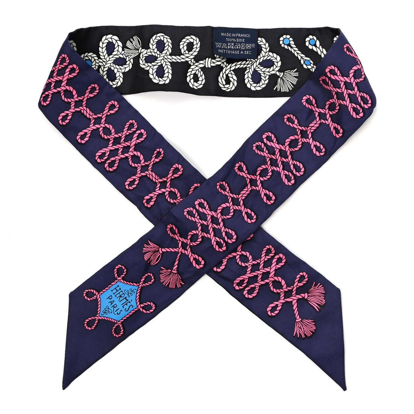 Silk Galons Et Brandebourg Twilly Indigo Rouge Vif Marine