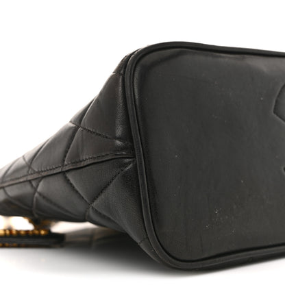Chanel Lambskin Quilted Shoulder Bag Black 10 of 12