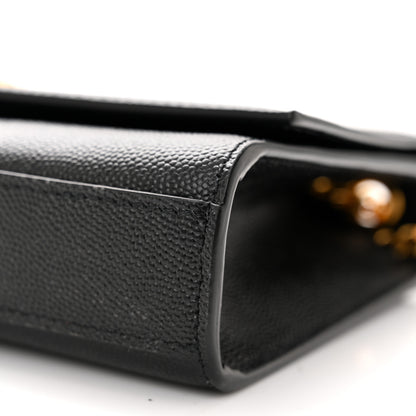 Saint Laurent Grain De Poudre Small Monogram Kate Satchel Black 10 of 10